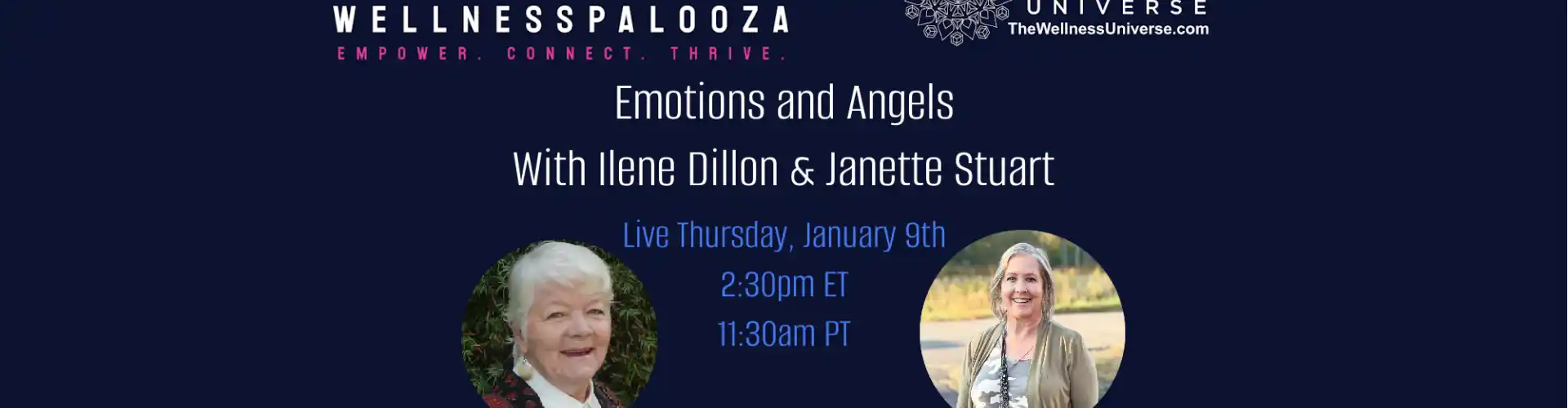 Wellnesspalooza 2025 Émotions et anges avec Ilene Dillon et Janette Stuart - Online Class by The Wellness Universe