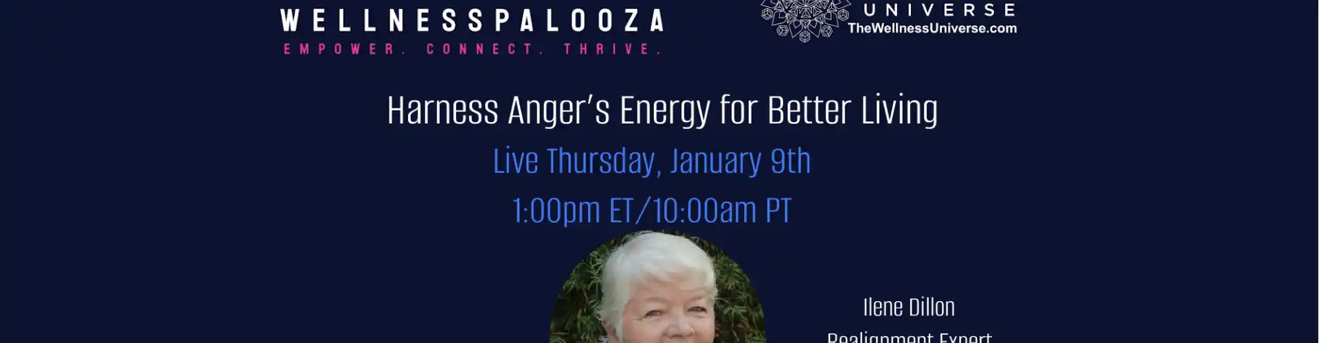 Wellnesspalooza 2025 Harness Anger’s Energy for Better Living with Ilene Dillon - Online Class by The Wellness Universe